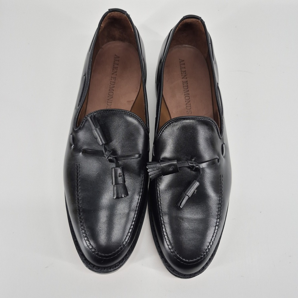 Allen Edmonds "GRAYSON" Men's Leather Black Tassel Loafers 10 EEE USA - Picture 5 of 10